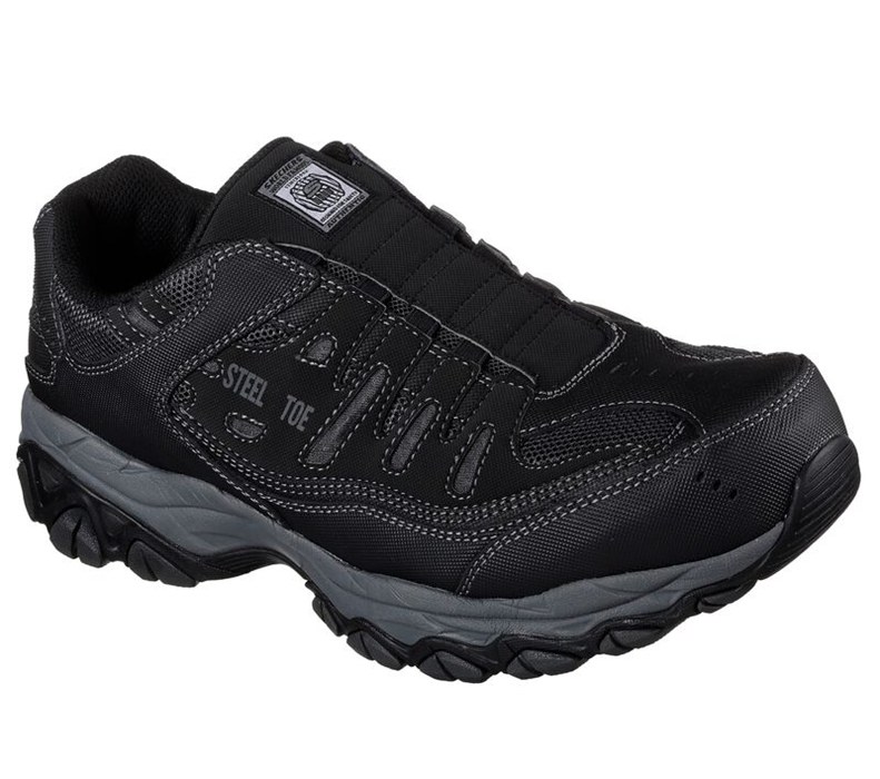 Skechers Cankton - Ebbitt St - Mens Work Boots Black [AU-FV4091]